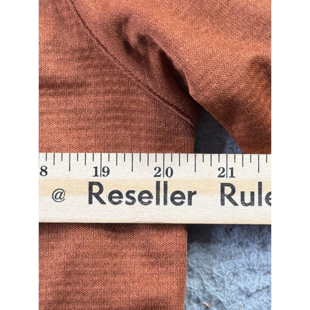 Coalatree The Baseline Midlayer Hoodie Orange Full Zip Waffle Knit Fleece Mens S - Picture 8 of 10